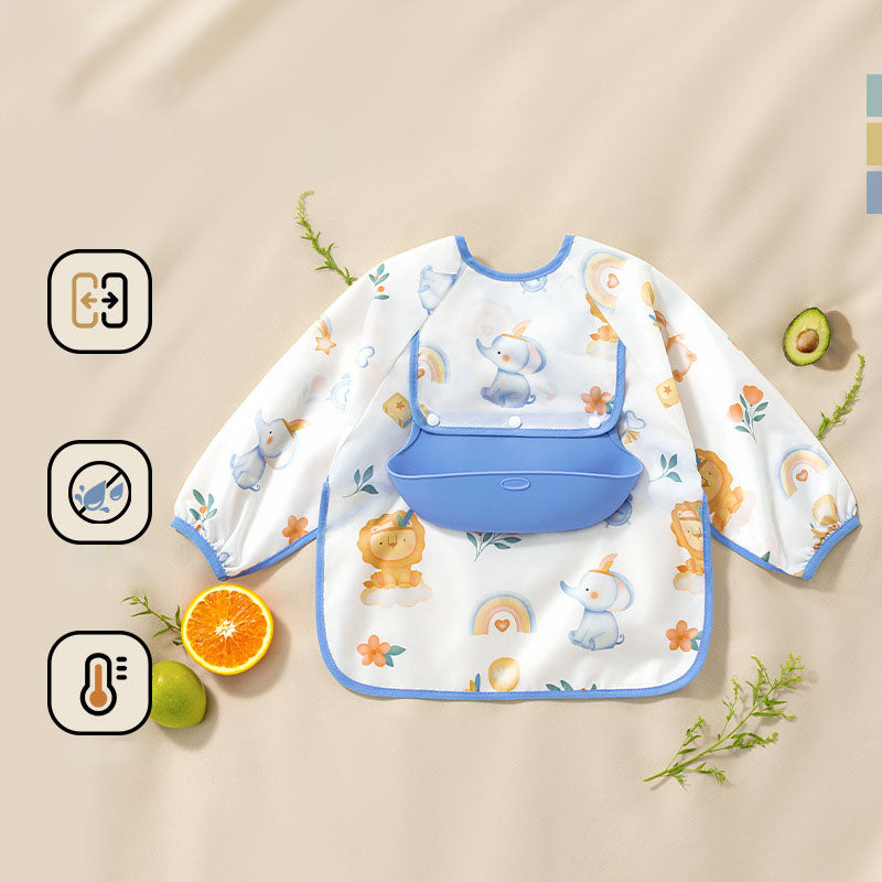 Top Pick!๐ Baby Bib with Silicone Food Catcher โ No More Mess!