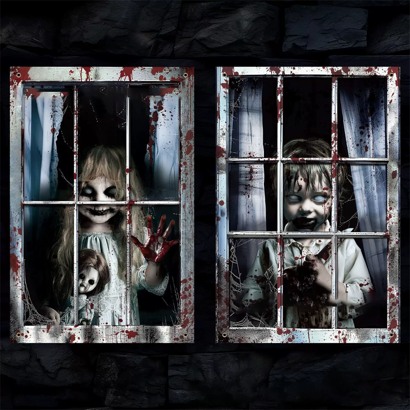 🔥 Best-Seller! Scary Ghost Curtains – Halloween Party Must-Have 👻