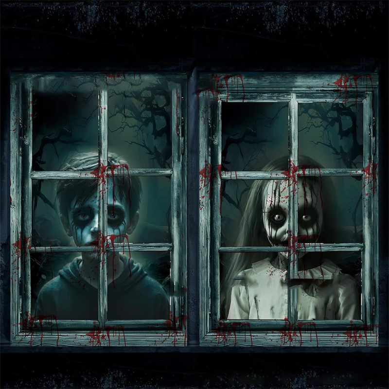 🔥 Best-Seller! Scary Ghost Curtains – Halloween Party Must-Have 👻
