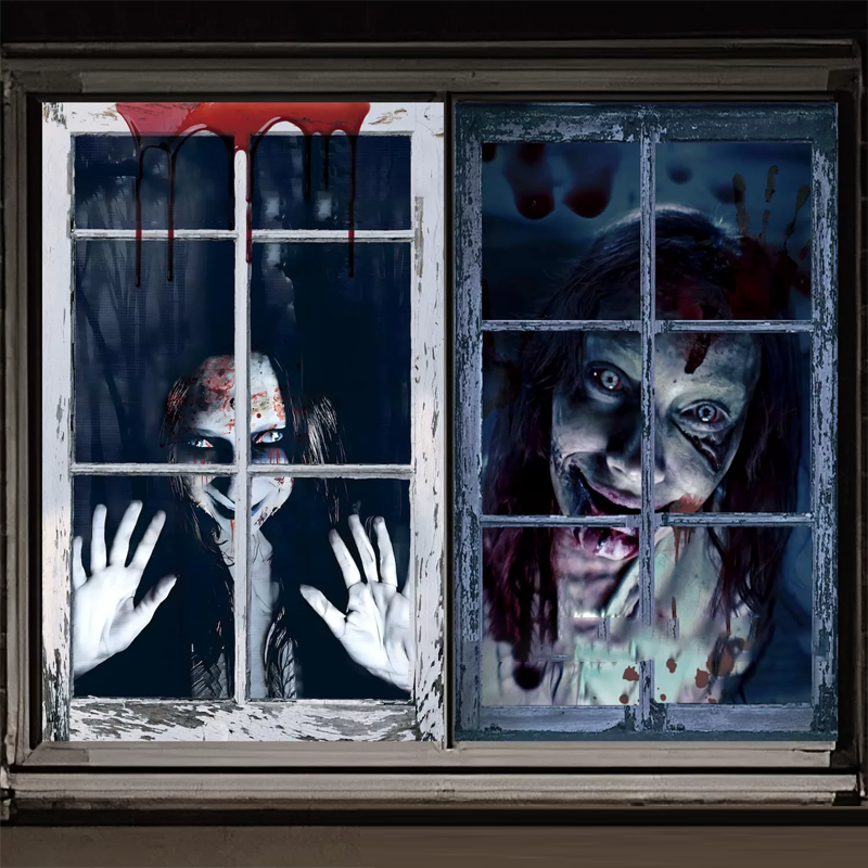 🔥 Best-Seller! Scary Ghost Curtains – Halloween Party Must-Have 👻