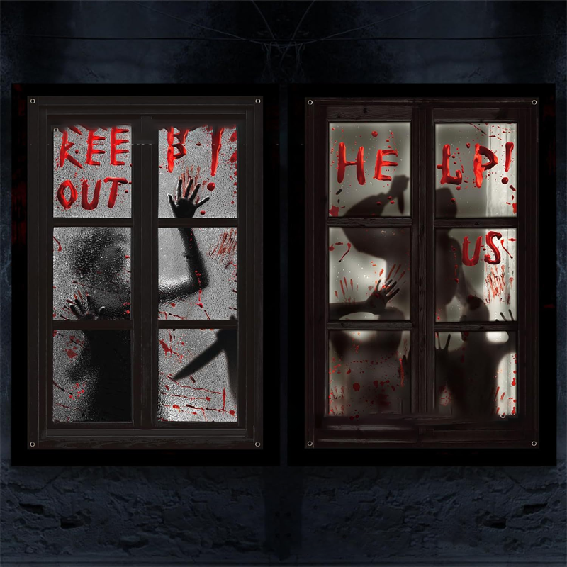 🔥 Best-Seller! Scary Ghost Curtains – Halloween Party Must-Have 👻