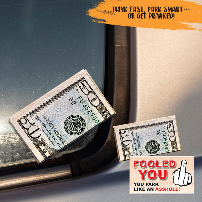 💥 Ultimate Parking Revenge – 50pcs Fake Money Prank Cards