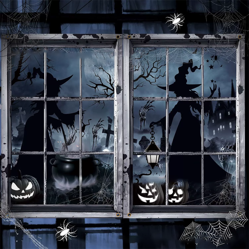 🔥 Best-Seller! Scary Ghost Curtains – Halloween Party Must-Have 👻