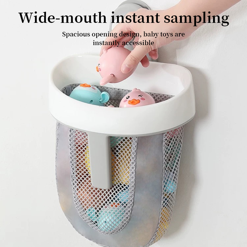 🛁 Hanging Bath Toy Storage – Quick-Dry Mesh Organizer