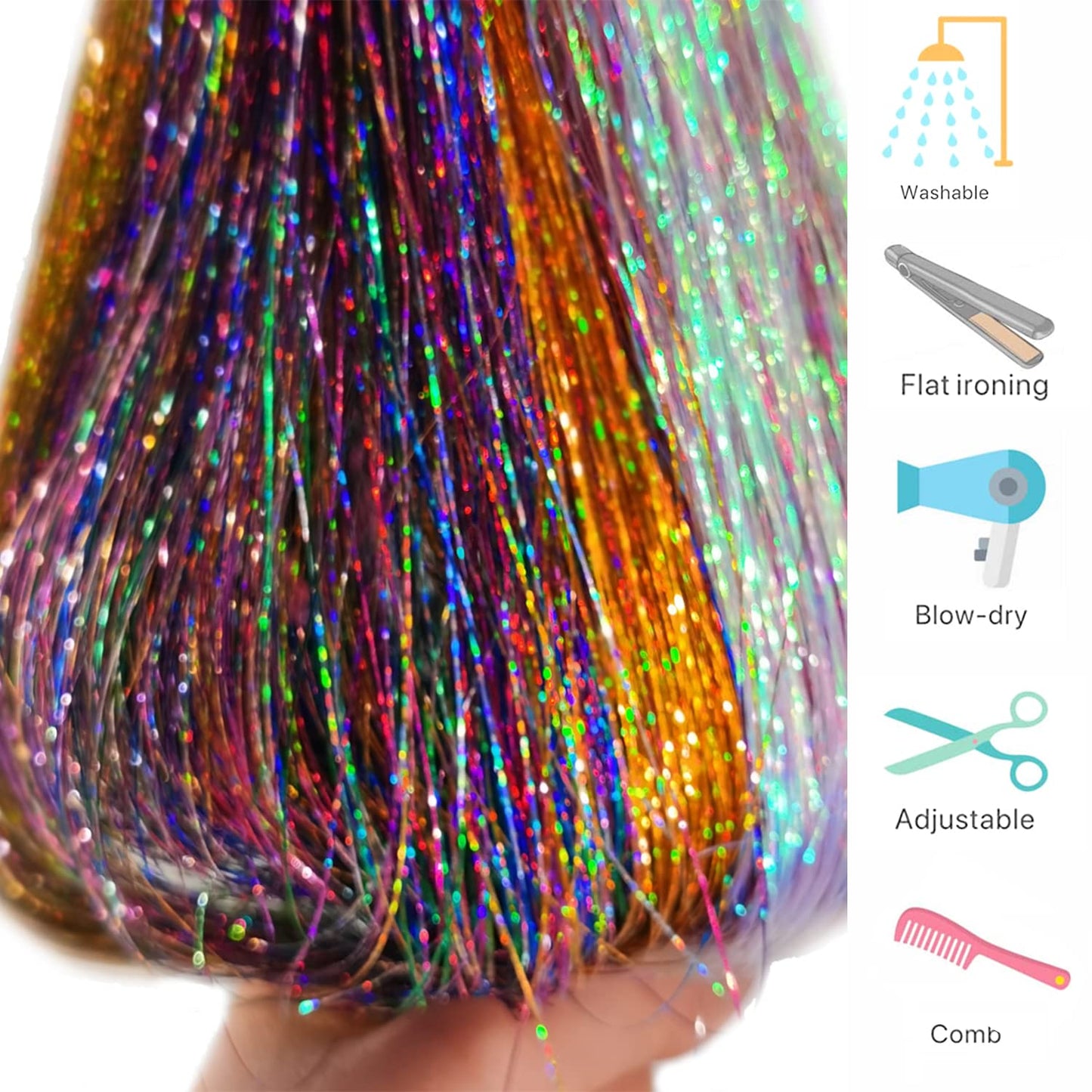 Hair Tinsel Clip in 6 pcs 🌟