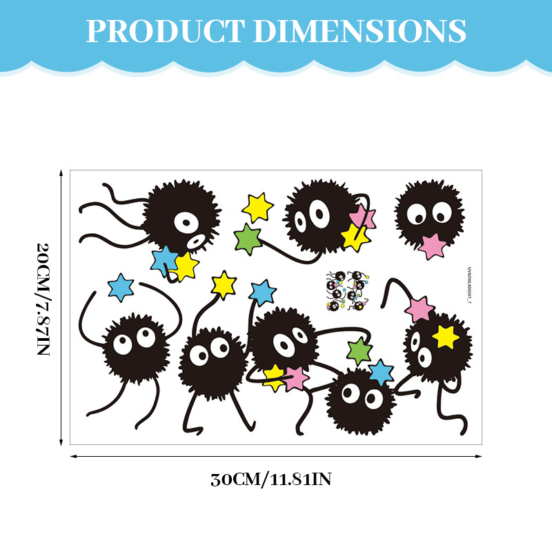 🧚 Cute Black Ball Magic Glass Sticker