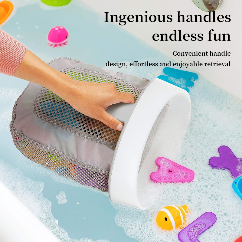 🛁 Hanging Bath Toy Storage – Quick-Dry Mesh Organizer