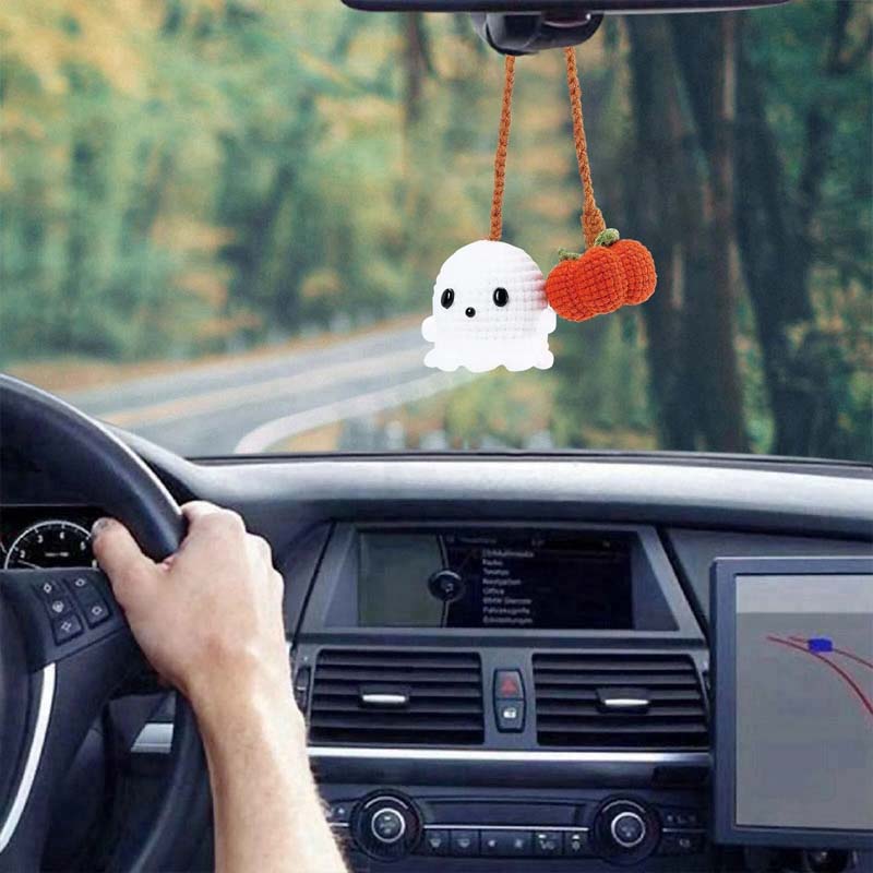 🎃 Cute Little Ghost Pumpkin Car Charm 👻