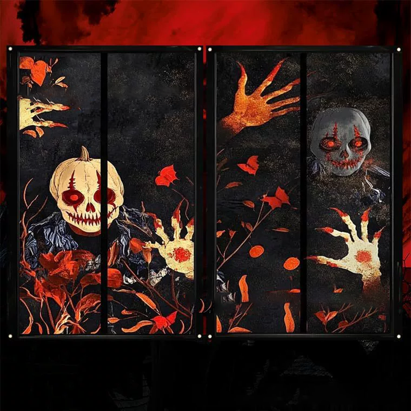 🔥 Best-Seller! Scary Ghost Curtains – Halloween Party Must-Have 👻