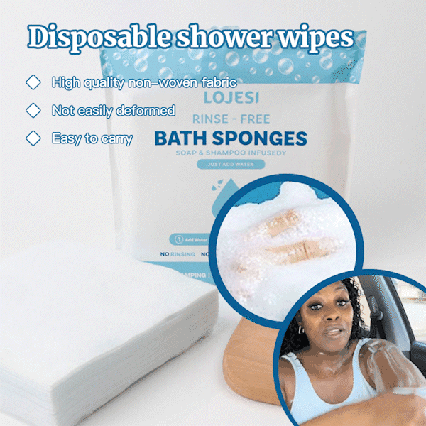 ✨25 Pack Rinse-Free Bath Wipes – All-in-1 Shower, No Rinse Needed💧