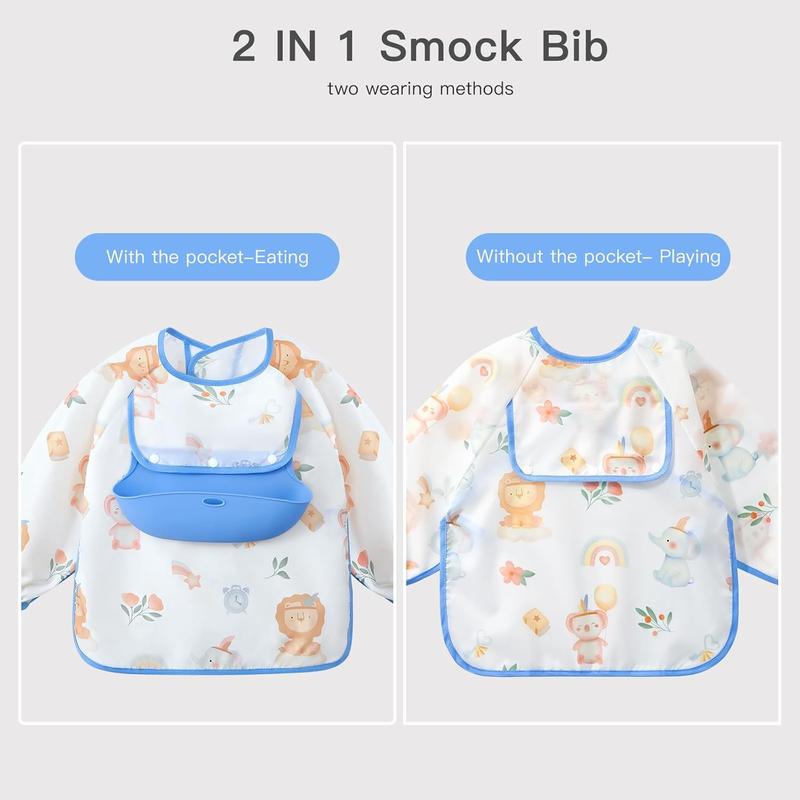 Top Pick!๐ Baby Bib with Silicone Food Catcher โ No More Mess!