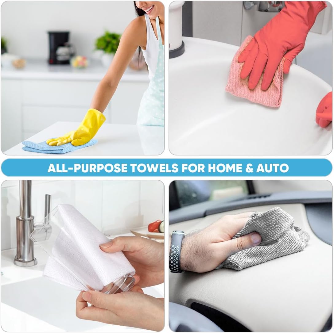 🧼🌀 Microfiber Cleaning Cloths Roll