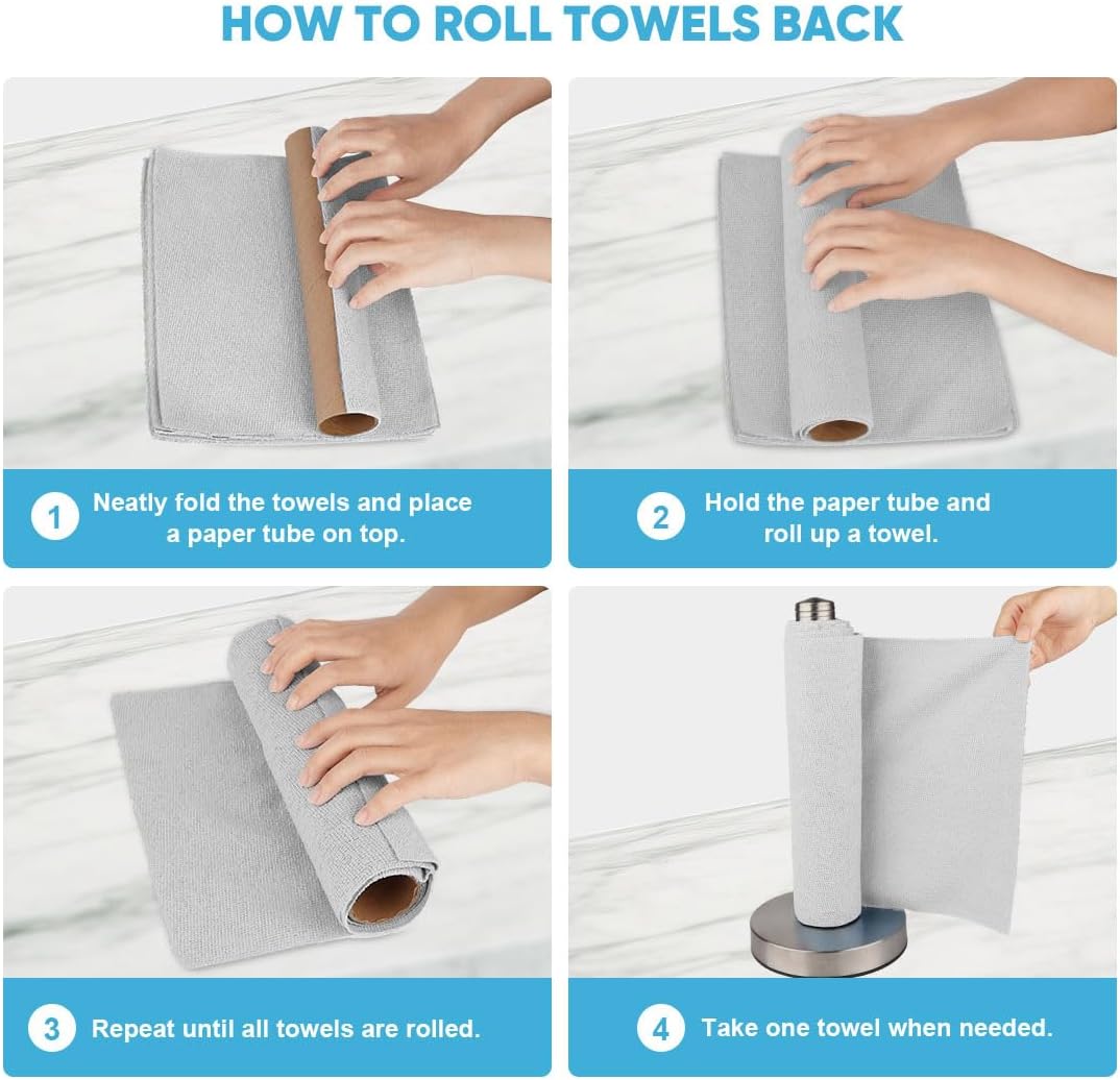 🧼🌀 Microfiber Cleaning Cloths Roll