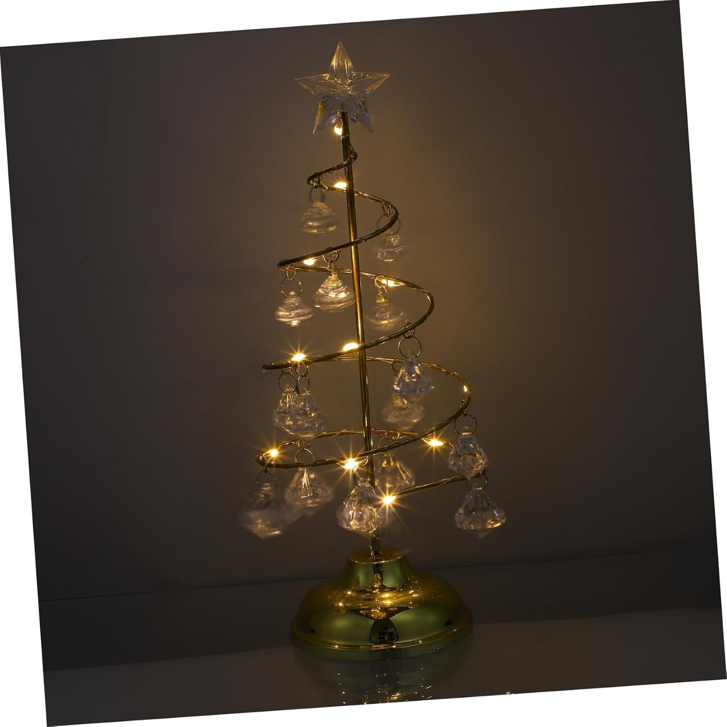 🎄 LED Christmas Tree Night Light – Crystal Holiday Table Decor 🎁