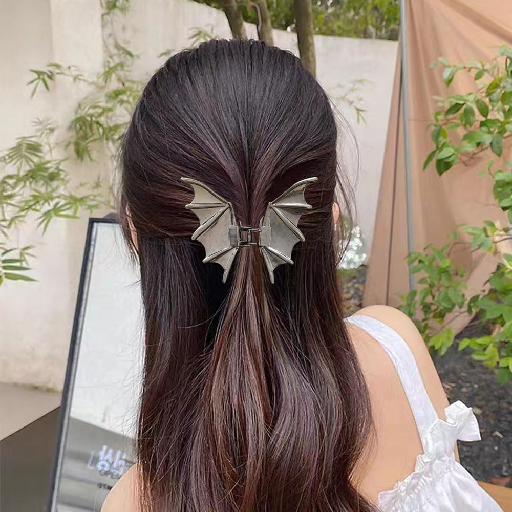 🎃 Must-Have Halloween Accessory! Bat Wing Hair Claw Clips 🦇