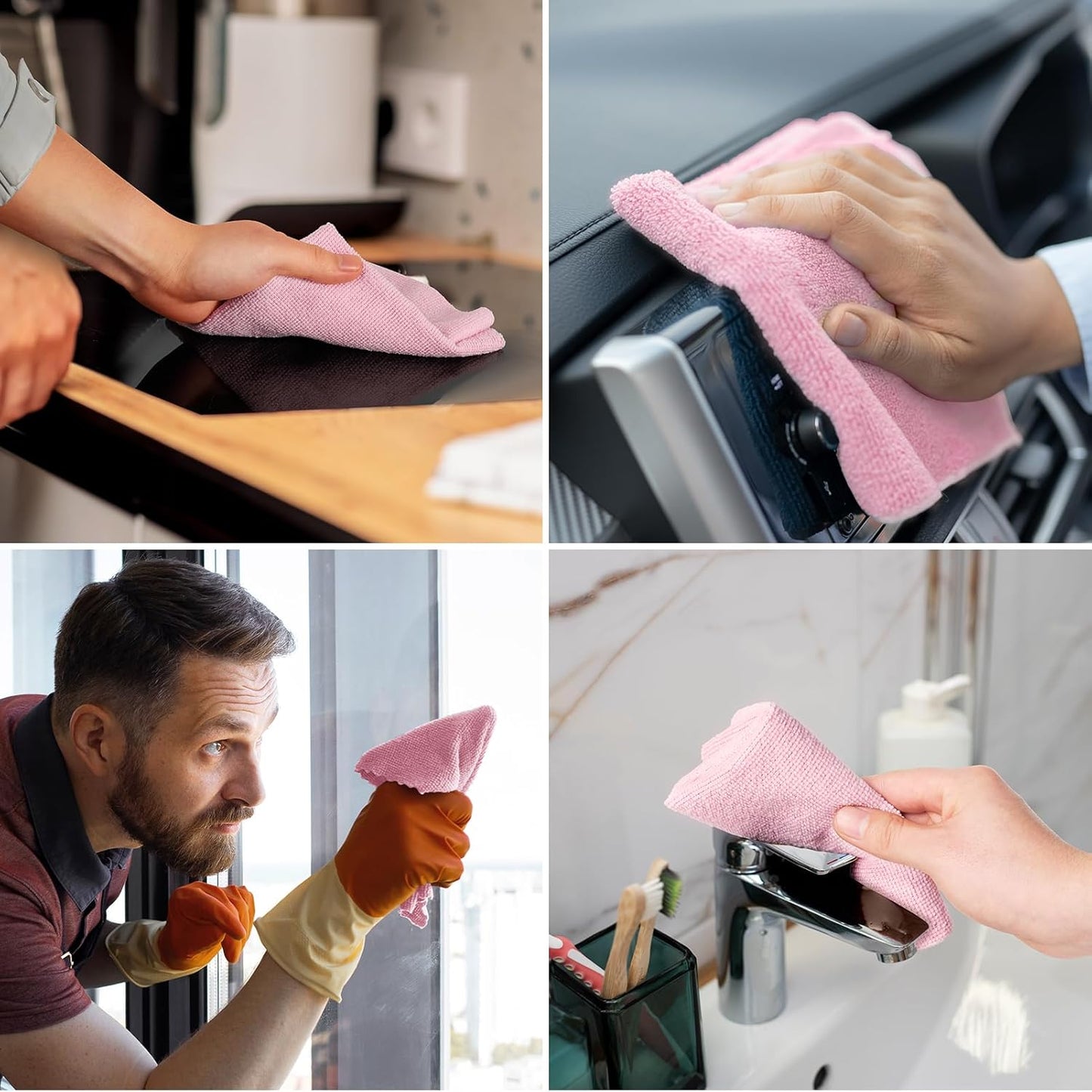 🧼🌀 Microfiber Cleaning Cloths Roll
