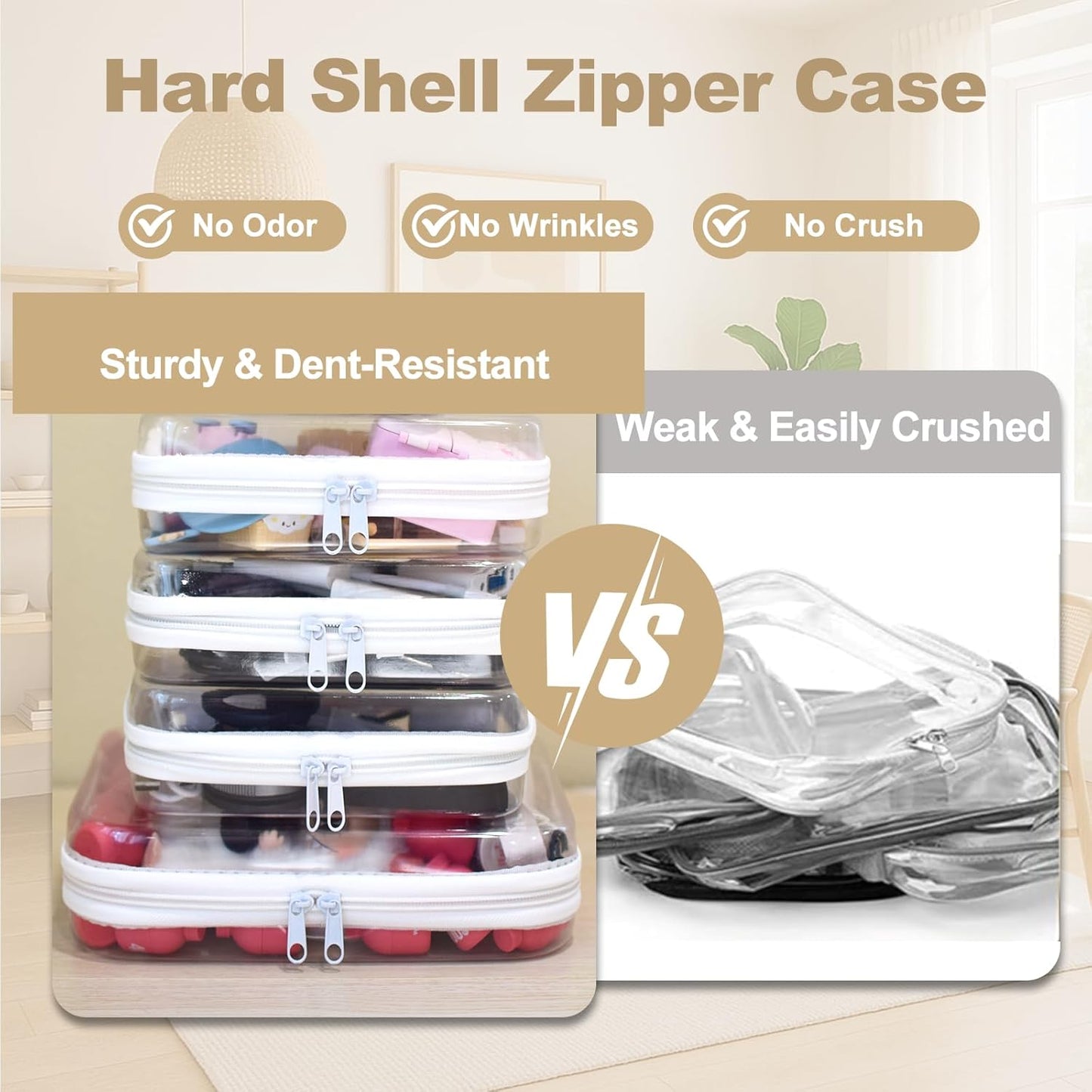 💼 Clear Zip Cube – Tough, Tidy, Travel-Ready!