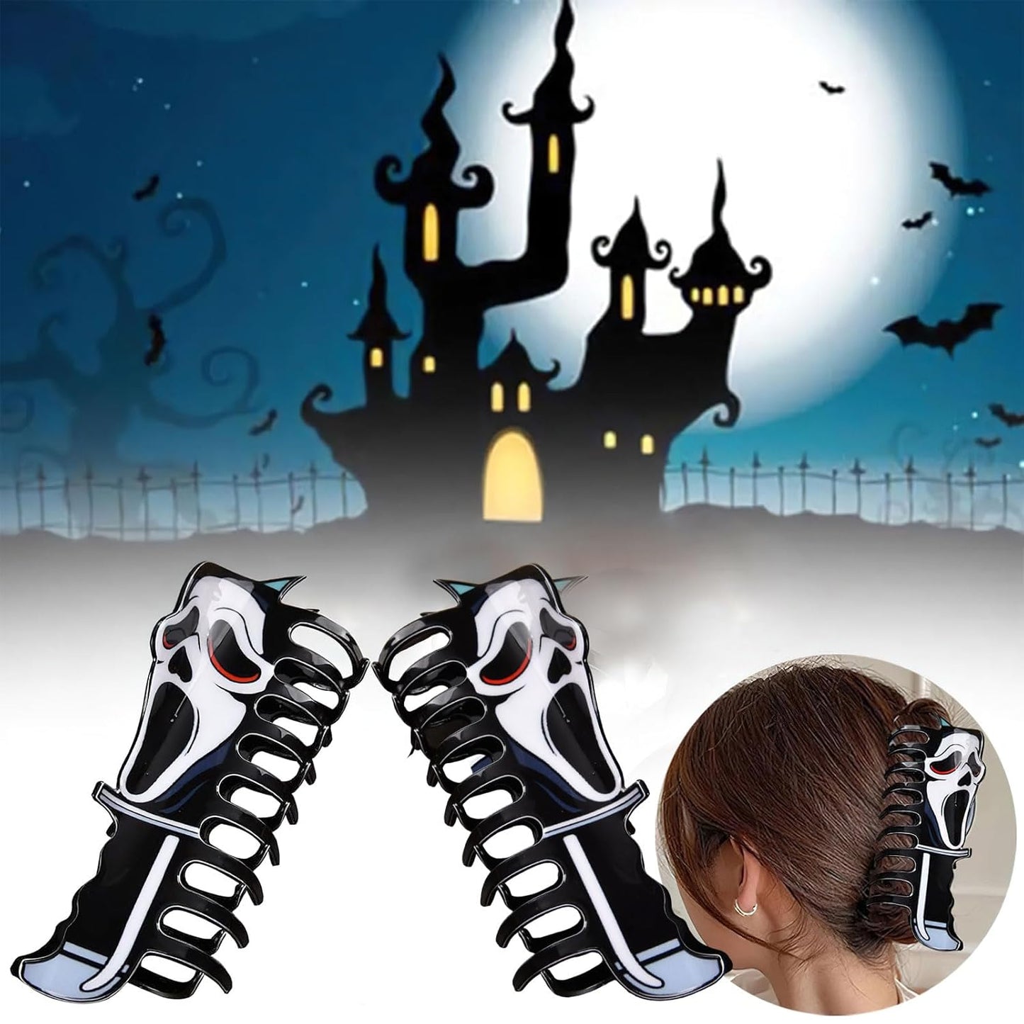 ๐งโโ๏ธ Perfect for Halloween โ Scream & Style with This Ghost Face Hair Clip! ๐
