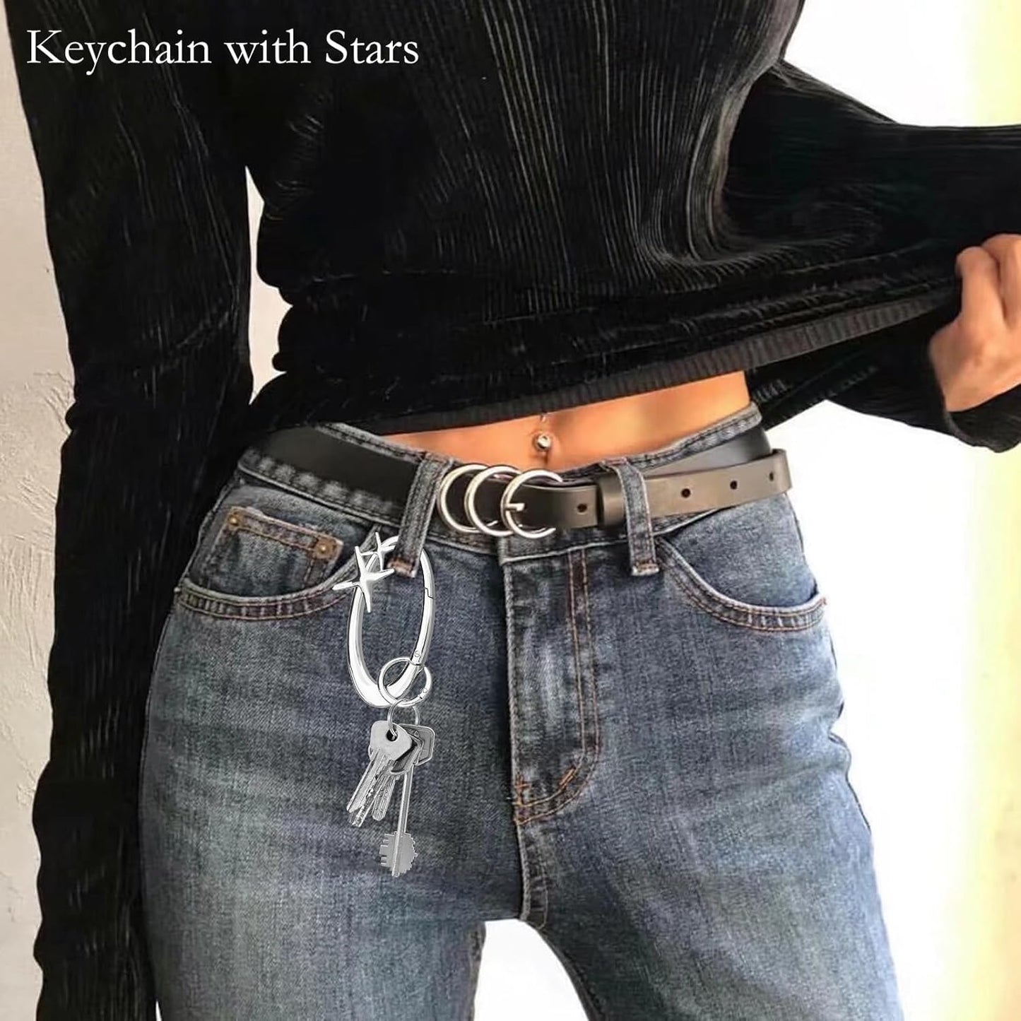 ✨ Hot Pick! Oversized Star Carabiner Key Ring