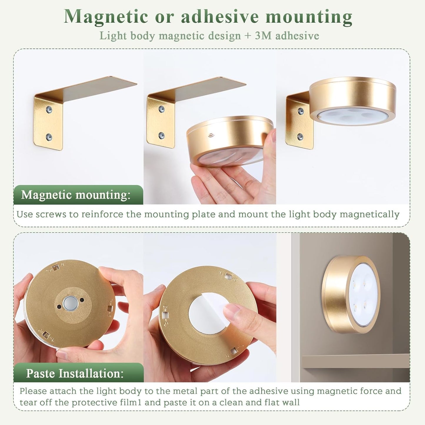 🎨 Magnetic Art Display Lights 3-Pack – Remote & Timer 💡