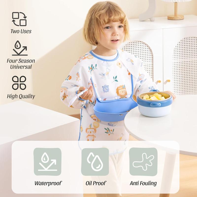 Top Pick!๐ Baby Bib with Silicone Food Catcher โ No More Mess!