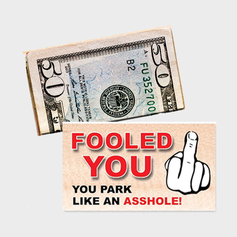 💥 Ultimate Parking Revenge – 50pcs Fake Money Prank Cards
