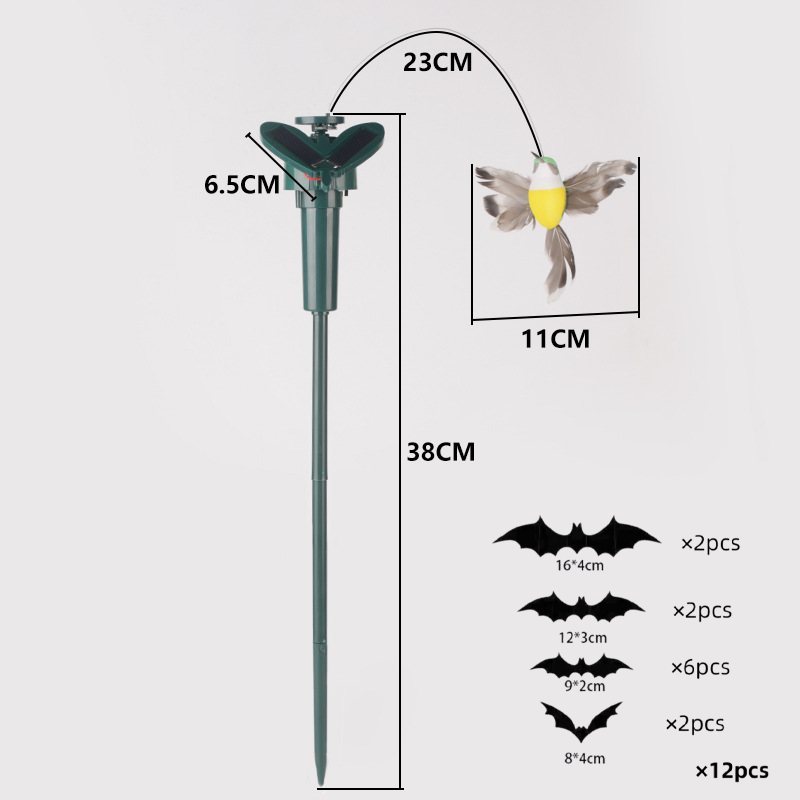 Solar Bat Halloween Garden Stake Decoration