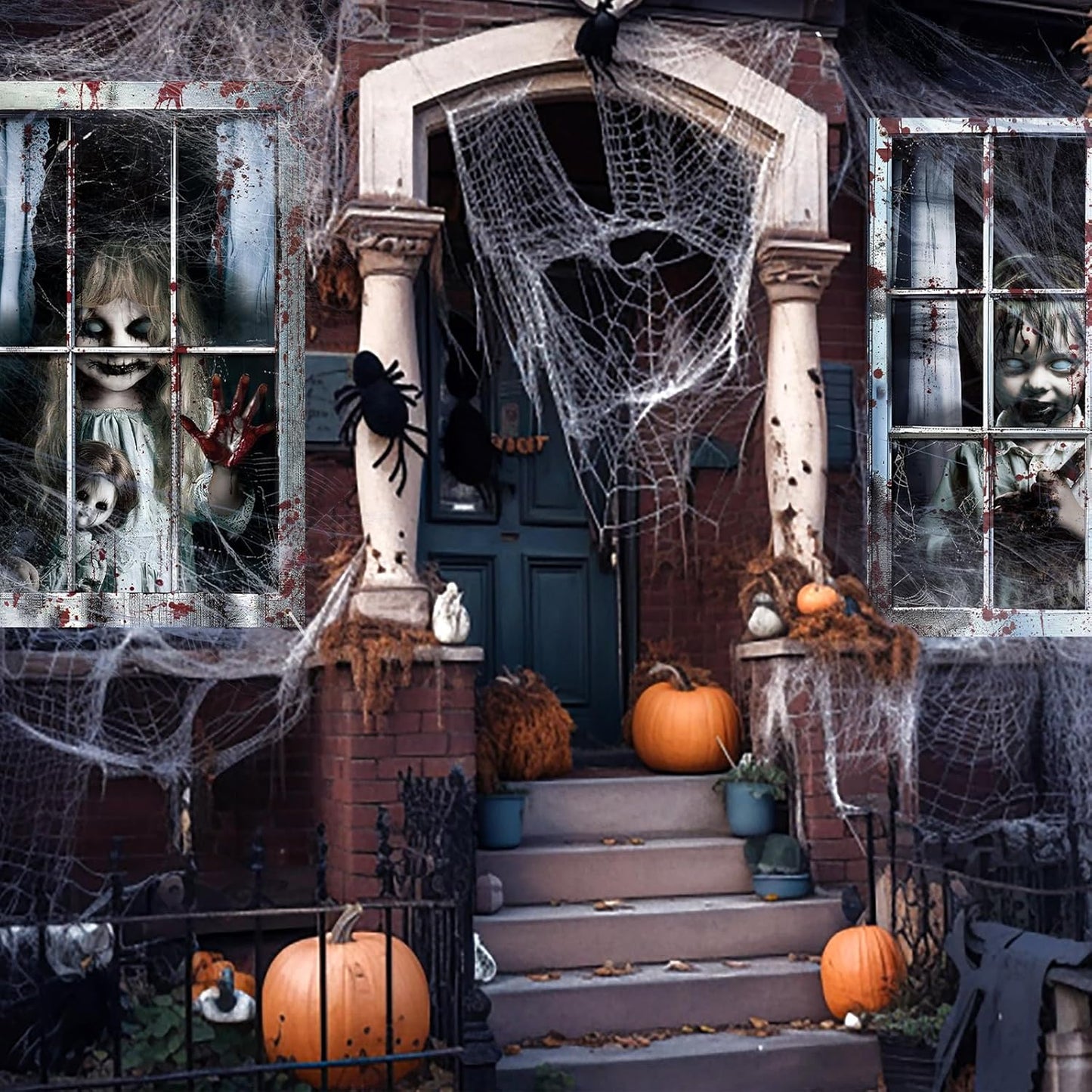 🔥 Best-Seller! Scary Ghost Curtains – Halloween Party Must-Have 👻