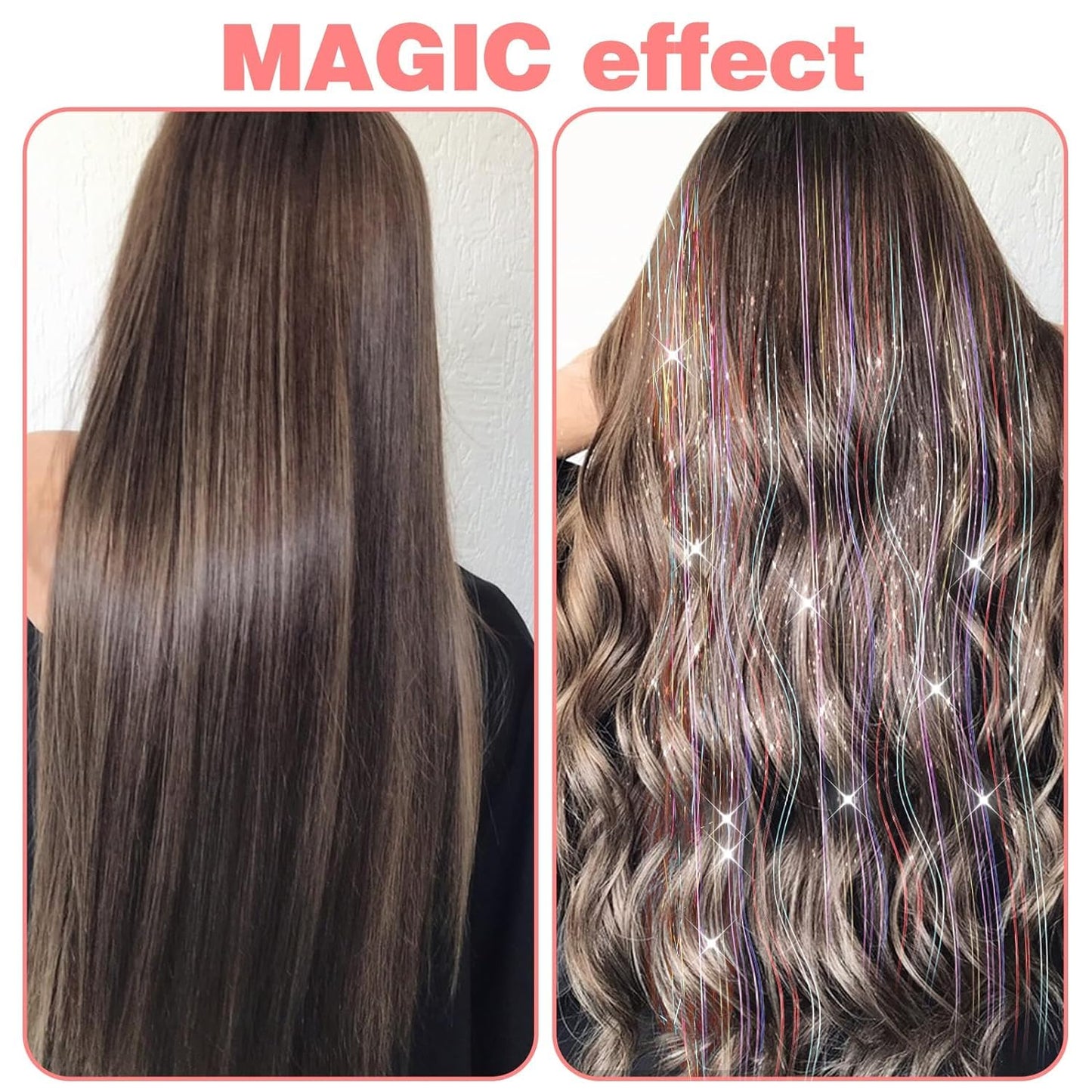 Hair Tinsel Clip in 6 pcs 🌟