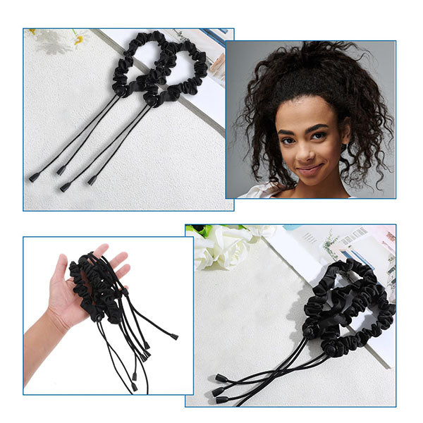 3 Pcs Elastic Soft Satin Hair Adjustable Hair