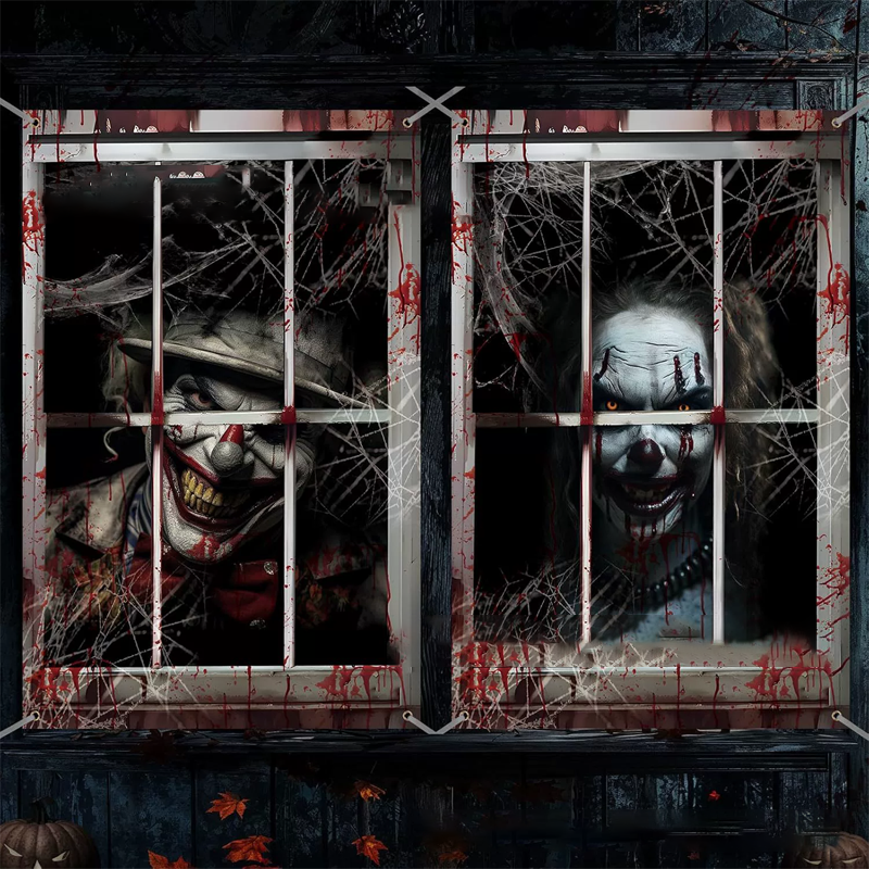 🔥 Best-Seller! Scary Ghost Curtains – Halloween Party Must-Have 👻