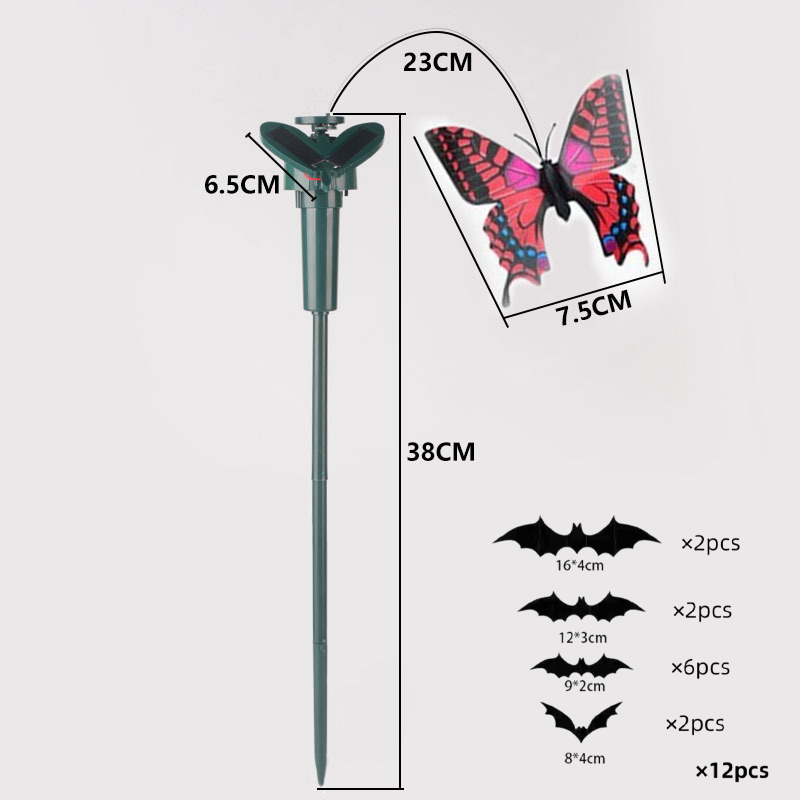 Solar Bat Halloween Garden Stake Decoration