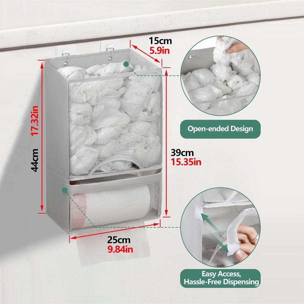 🛍️ Bag Saver – Hanging Mesh Organizer for Home 🏠