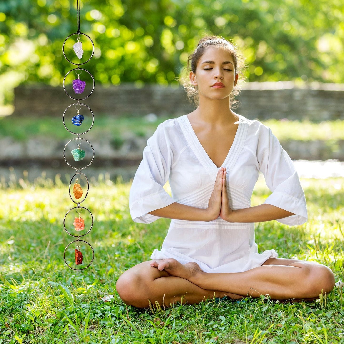 🔮 Energy Crystal Wind Chime – Positive Vibes & Light ✨