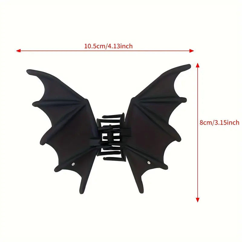 🎃 Must-Have Halloween Accessory! Bat Wing Hair Claw Clips 🦇