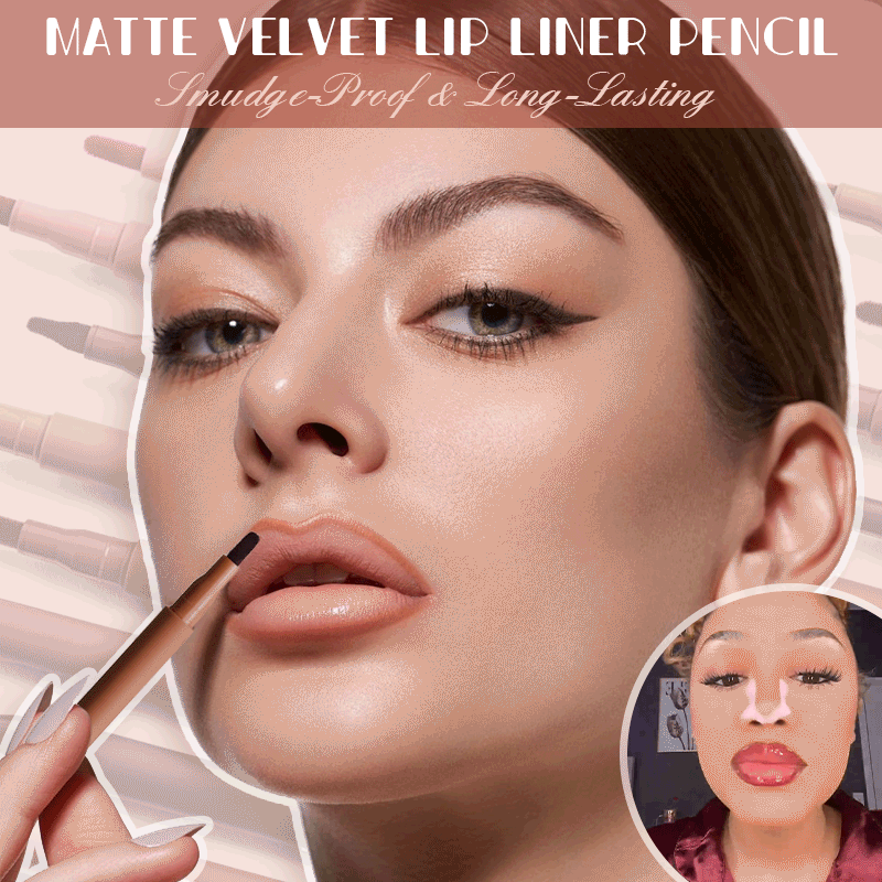 💋Matte Velvet Lip Liner Pencil – Smudge-Proof & Long-Lasting