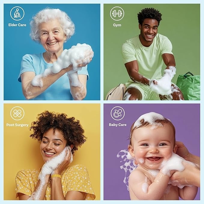✨25 Pack Rinse-Free Bath Wipes – All-in-1 Shower, No Rinse Needed💧