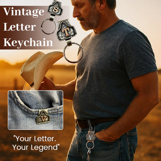 🤠 Western Cowboy Initial Keychain – Rugged Charm To-Go!