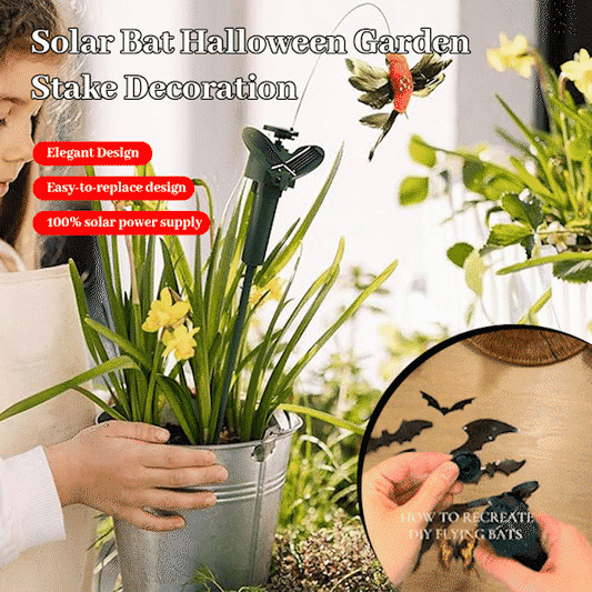Solar Bat Halloween Garden Stake Decoration