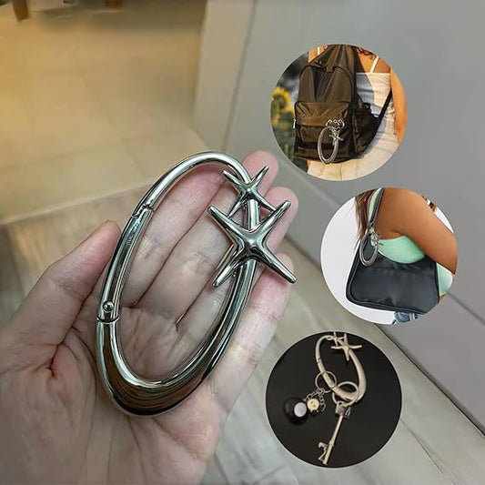 ✨ Hot Pick! Oversized Star Carabiner Key Ring