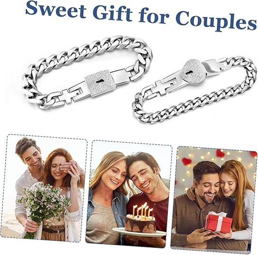 🔐 Couple Goals! Lock & Key Bracelet Set ❤️
