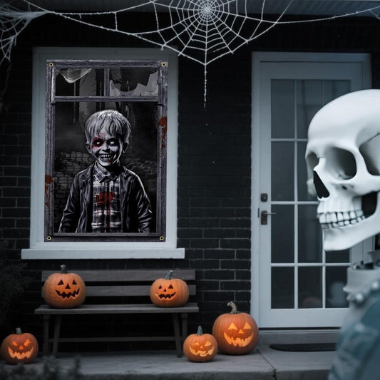 🔥 Best-Seller! Scary Ghost Curtains – Halloween Party Must-Have 👻