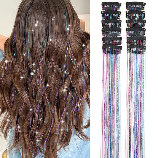 Hair Tinsel Clip in 6 pcs 🌟