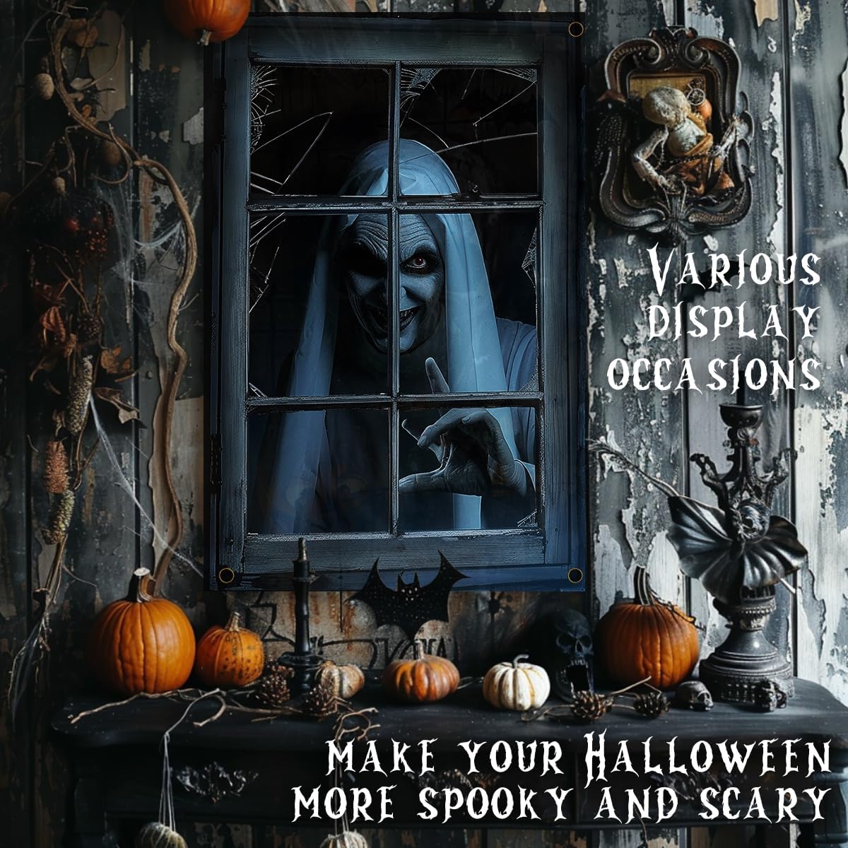 🔥 Best-Seller! Scary Ghost Curtains – Halloween Party Must-Have 👻