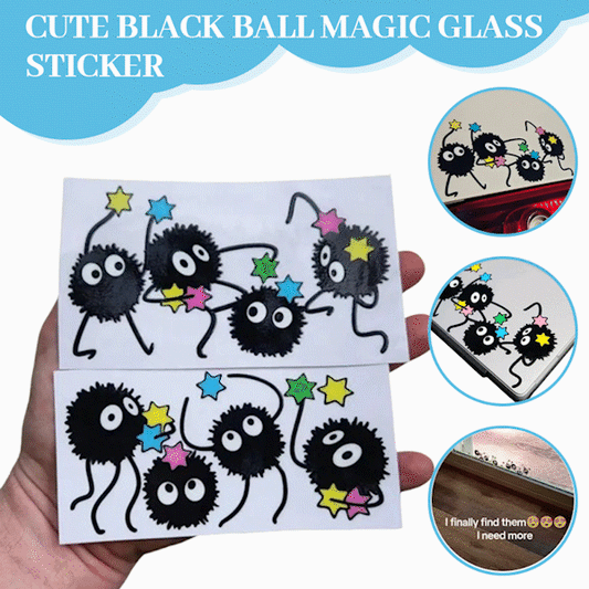 🧚 Cute Black Ball Magic Glass Sticker
